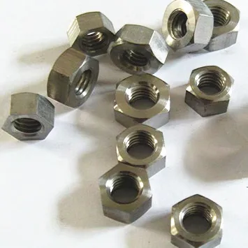 50pcs/lot Titanium hex nut Titanium nuts GR2 Ti M1.6 M2 M2.5 M3 M4 M5 M6 M8 M10 M12 DIN934