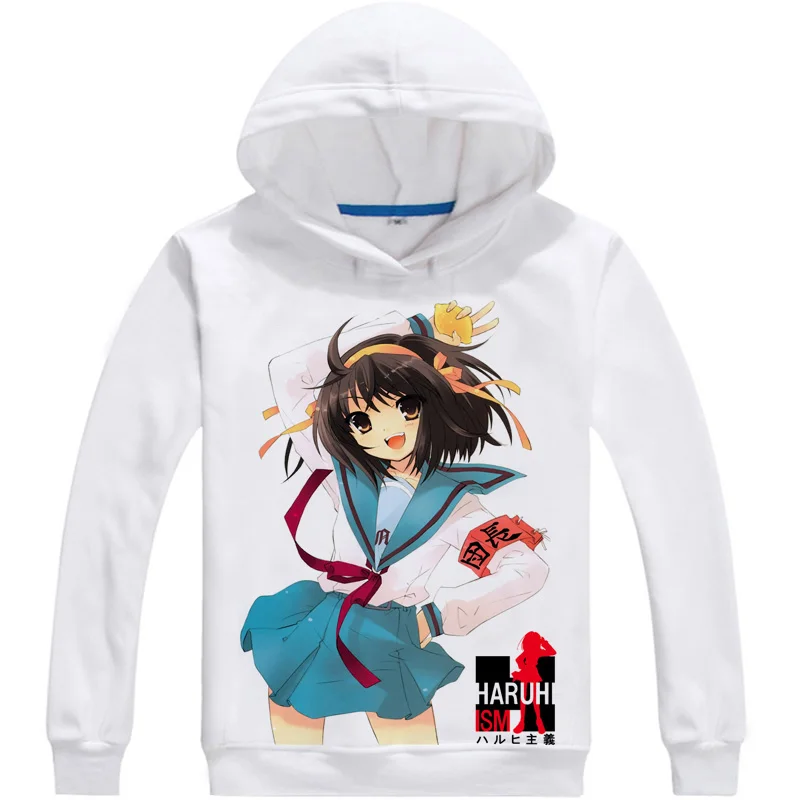 Coolprint Anime Hoodies The Melancholy of Haruhi Suzumiya 3D Hoodies Multi-style Long Hooded Suzumiya Haruhi Cosplay Sweatshirts