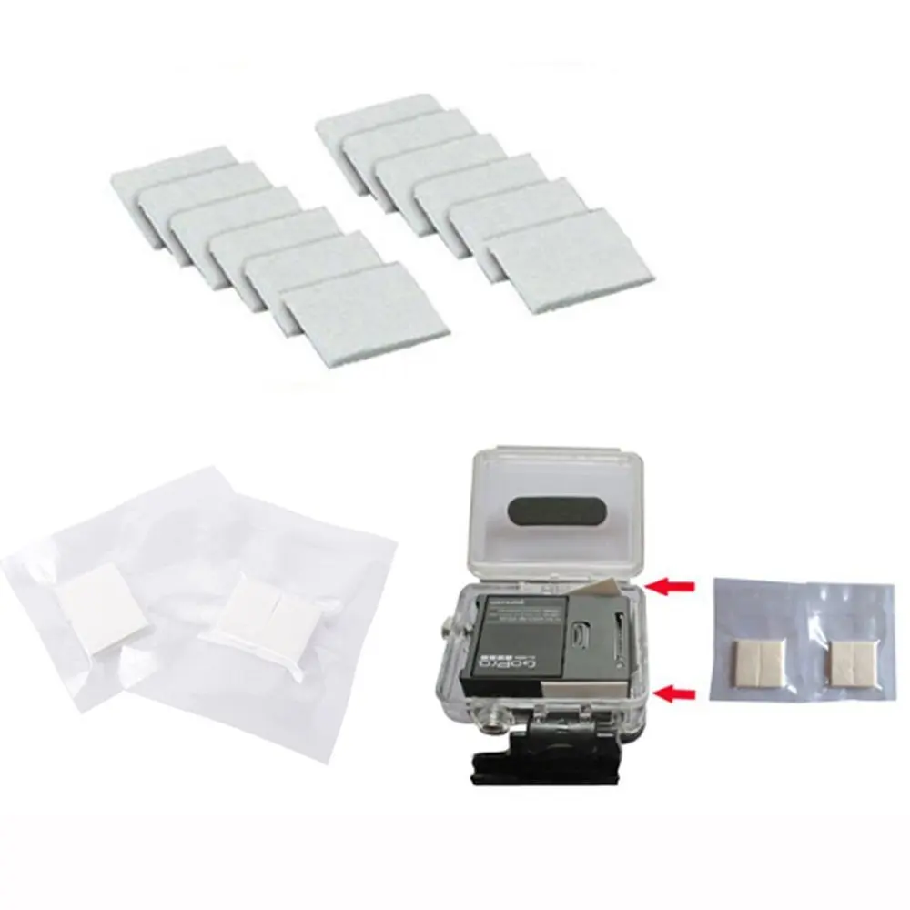 60pcs/lot Anti-Fog Inserts Anti Fog Recycle Drying Inserts for Gopro Hero 10 9 8 7 6 5 4 3+ 3 SJCAM for Xiaomi yi Action Camera