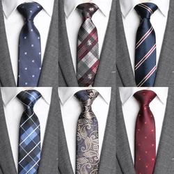 Mens Tie Formal Dress Necktie Stripe Slim Ties for Men Business Wedding Jacquard Bowtie Male Shirt Fashion Gift Fashion Gravata