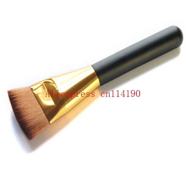 

Wholesale 200 pcs/lot Pro Face Flat Contour Foundation Brush Makeup Brusher Black Wooden Handle