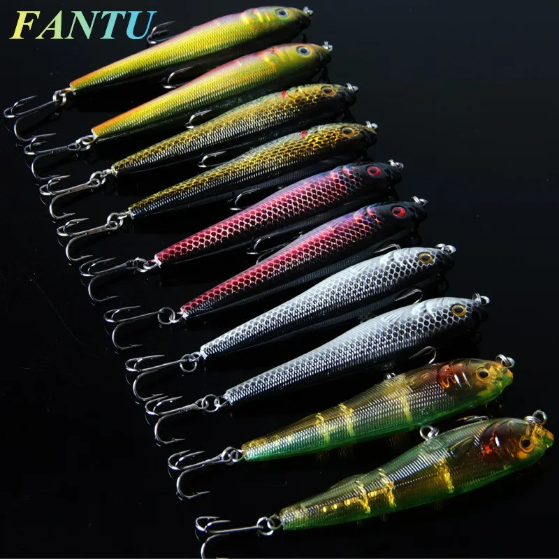 

FANTU Sea Fishing Pencil Lure 12g/95mm Hard Lure Baits Aritificial Diving Pencil Baits Peche Fishing Tackle 2PCS