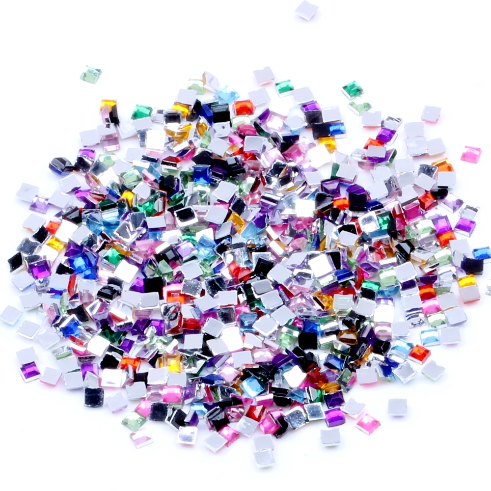 

Square 18g 10000pcs Nail Rhinestones for Shoes Clothing Decorations High Shine Sparkling Fashion Nail Art Decorations