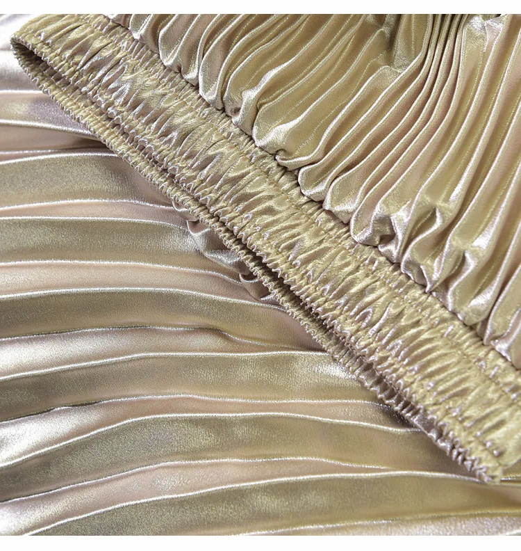 2024 Spring Women Long Pleated Skirt High Waist Women Long Skirt Female Autumn High Quality Women Maxi Skirt Vintage Saia