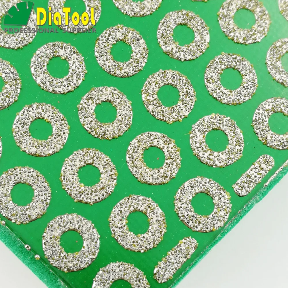 DIATOOL 2 pz Elettrolitico Del Diamante Mano Pad 90X55mm Grit #50 Schiuma-backed Pastiglie di Rettifica Lucidatura blocco Per Marmo Granito