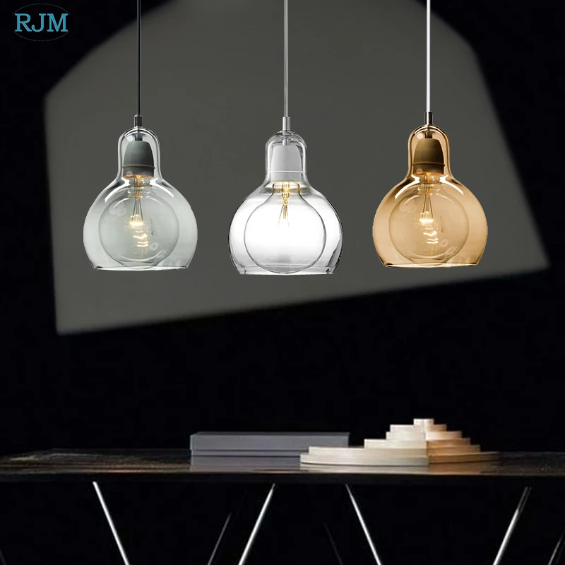 Nordic Modern Glass Pendant Lights Creative Gourd Hanglamp for Living Room Kitchen Bedroom Home Deco Suspension Luminaire