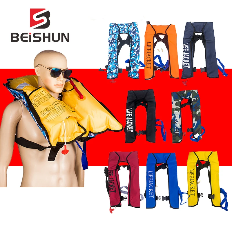 Can be Customized 5 Sec Manual Inflatable Life Jacket Snorkeling Floating Swimming Drifting Surfing Water Sports Lifejacket