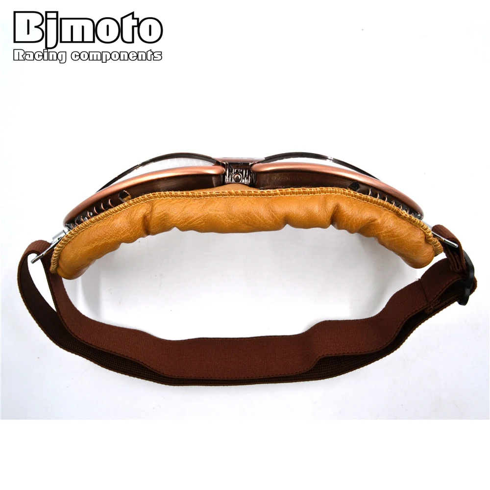 bjmoto 5 Colors Motorcycle Cruiser Scooter Biker motorcross Retro Vintage goggle glasses For sports goggle
