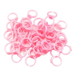 50pcs Pink Plastic Adjustable Kids Ring Base Findings GLUE ON Base for Children