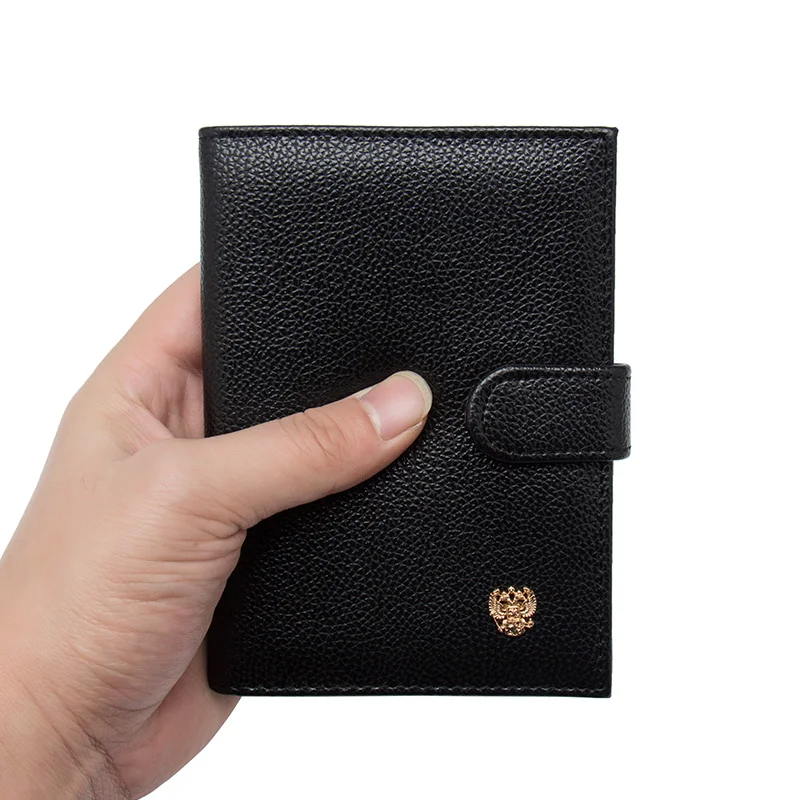 Russian Auto Driver License Bag Litchi buckle with convenient PU Leather on Cover for Car Driving Documents Card Credit Holder