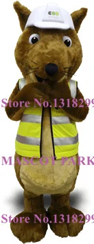 

Squirrel traffic police Mascot Costume with Reflective Vest Adult Size Cute Cartoon Squirrel Theme Animal mascotte fancy dress