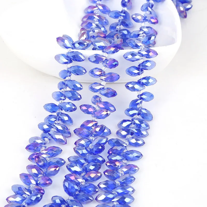 50pcs/lot Austrian Beads Crystal Beads Multi Color Tear Drop Glass Beads For Jewelry Making DIY Bracelet Beading