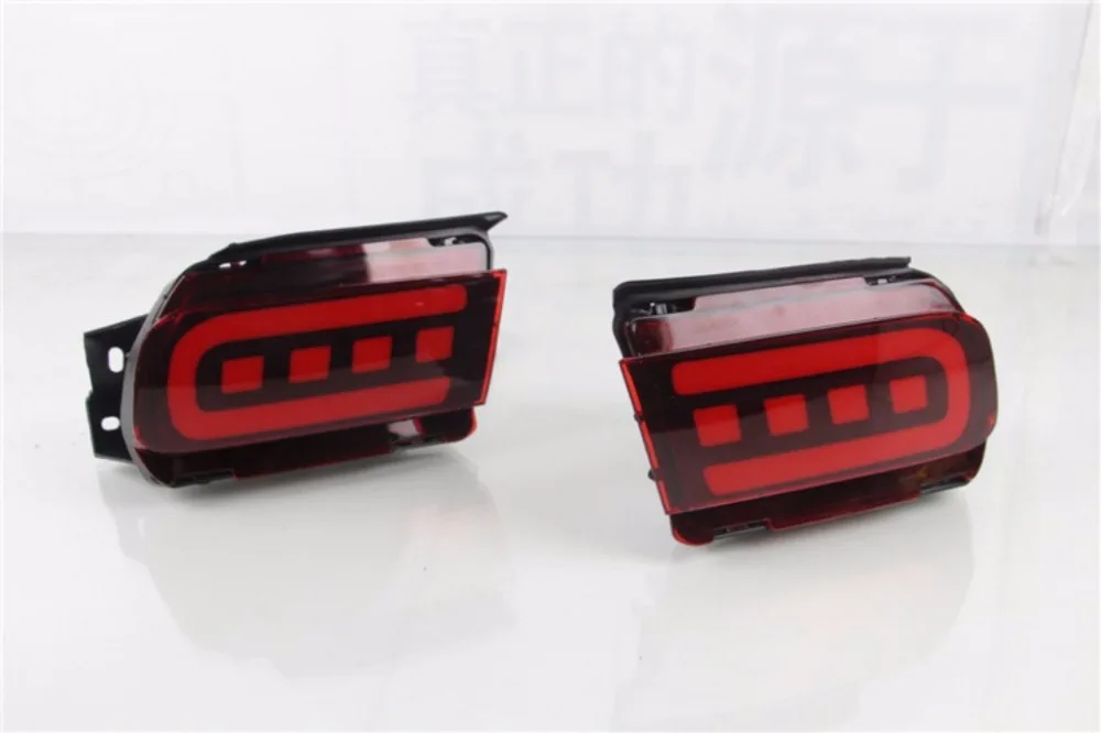 JanDeNing LED Rear Bumper Reflector Tail Brake Lights For Toyota Prado Land Cruiser 2010-2018 (Brake+Drive+Turn light function)