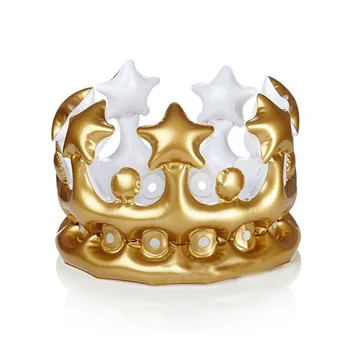 100ピースクリエイティブインフレータブルクラウンバルーンキッズ誕生日パーティー帽子diy膨らまさコスプレツールステージ小道具パーティー用品ZA3867