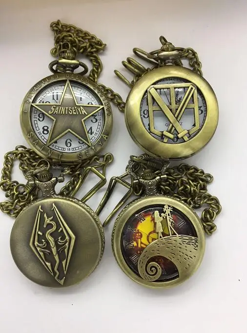 

Wholesale 20 PCS/lot Saint Seiya snake steampunk antique pocket watches gift