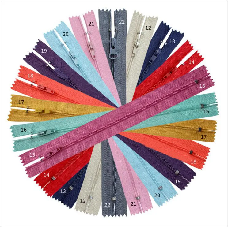

100pcs Nylon Coil Zippers Tailor Sewer Craft 9 Inch Crafter's Sweing Ended Zips Z03
