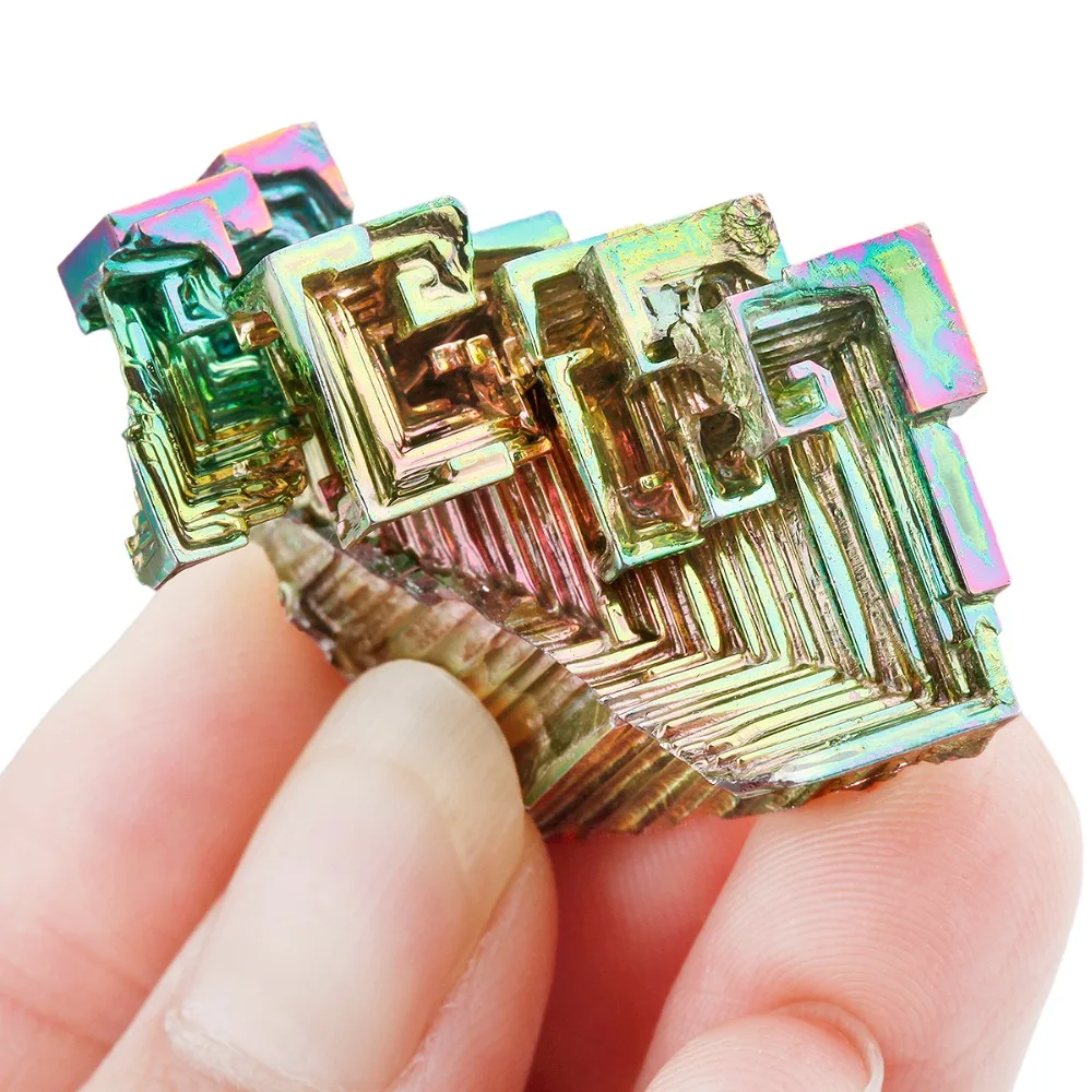 

TUMBEELLUWA Bismuth Crystal Stone Specimen for Collecting,Wire Wrapping,Wicca and Reiki Crystal Healing