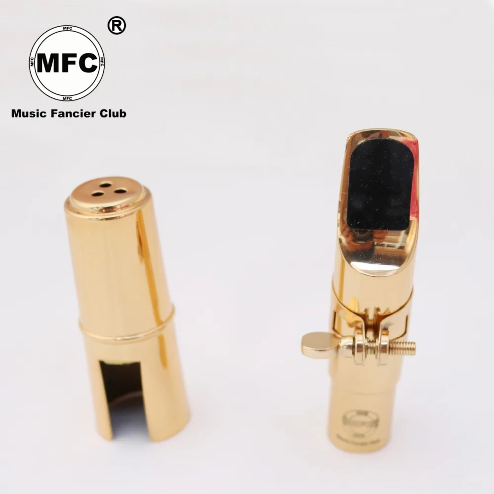 Professional Music fancier Club Tenor Soprano Alto Saxophone Metal Mouthpiece Gold Plated Mouthpiece Sax Mouth Pieces 5 6 7 8 9