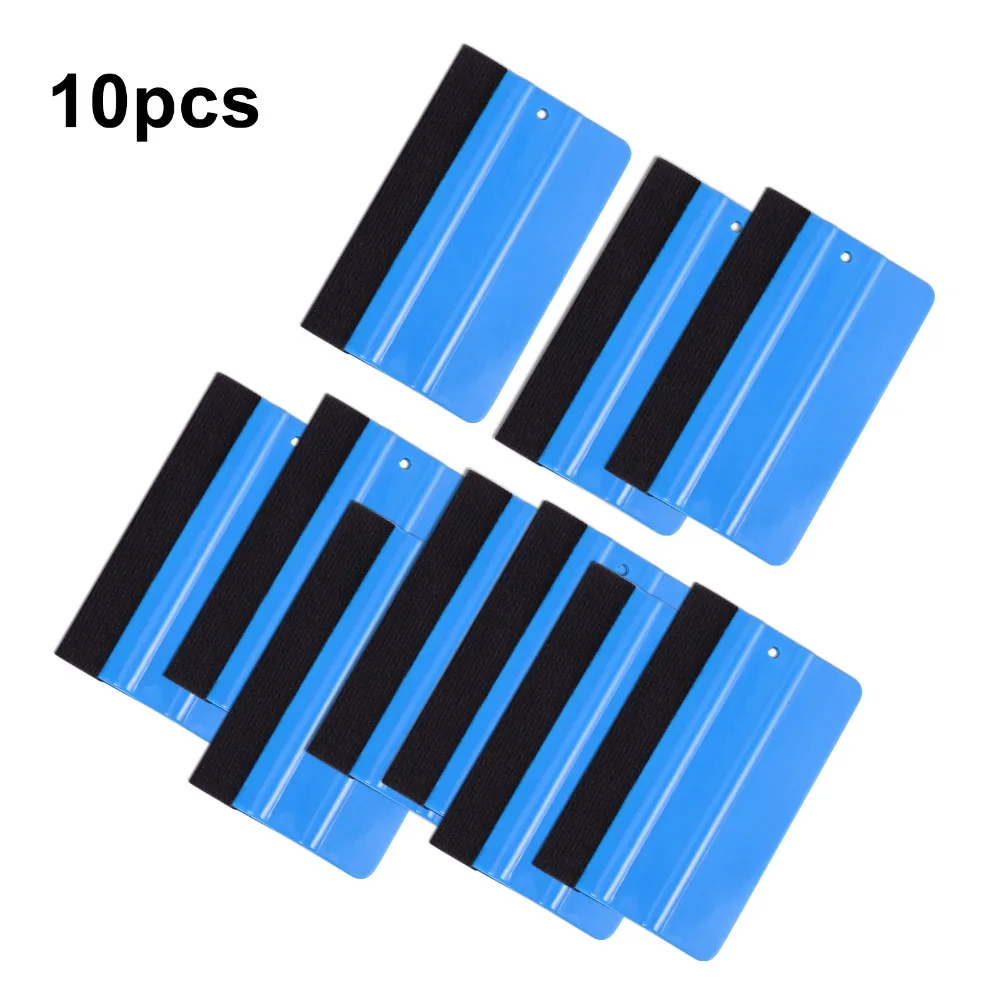 

EHDIS 10pcs Carbon Fiber Vinyl Wrapping Scraper Fabric Felt Edge Squeegee Car Paint Protective Film Styling Window Tint Tool