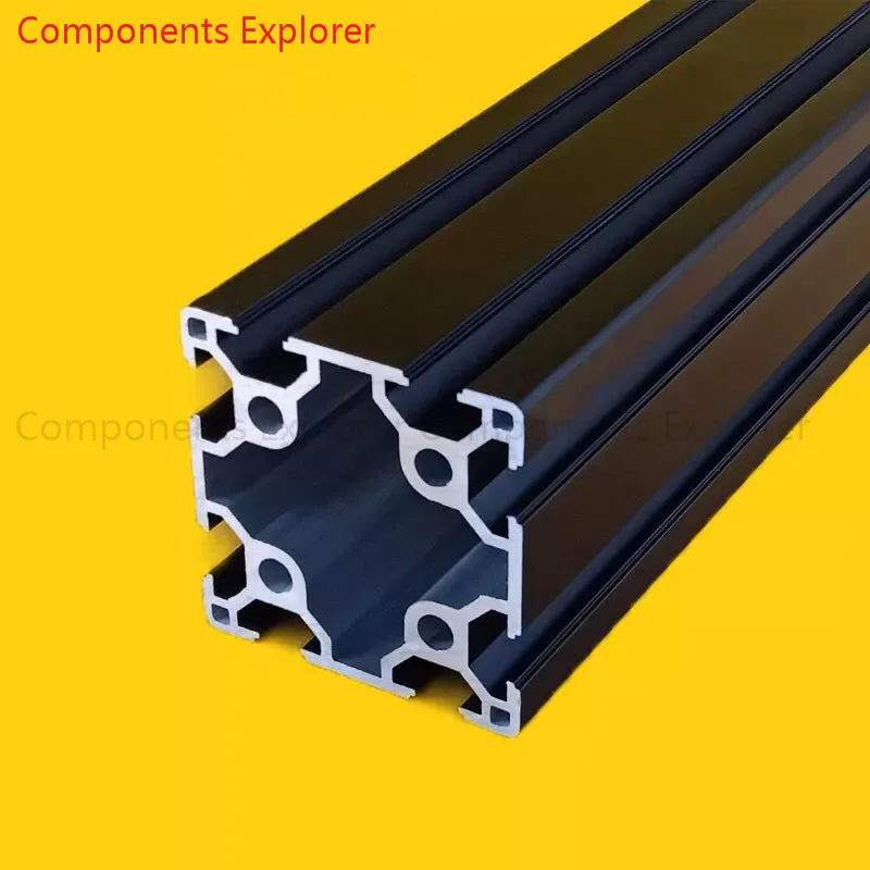 Arbitrary Cutting 1000mm 6060 Black Aluminum Extrusion Profile,Black Color.