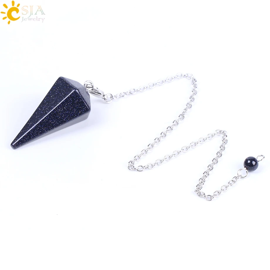 CSJA Healing Crystal Slinger voor Waarzeggerij Wichelroedelopen Roze Kwarts Slingers Natuurlijke Edelsteen Reiki Kristallen Hanger Pendulos E112