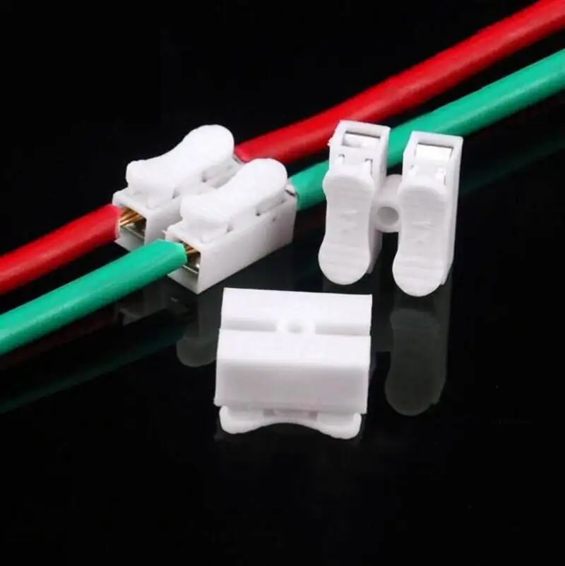 100pcs CH-2 fast connection terminal, wire connector connector, column pressing type docking LED lamp  position.