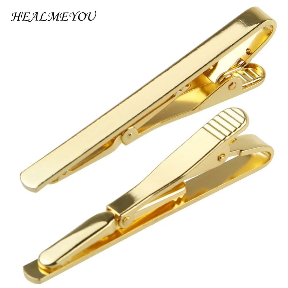 Imagen 4: Hombres Metal plata oro Simple corbata barra cierre Clip abrazadera Pin hombres Acero inoxidable para negocios Ma corbata cierres moda