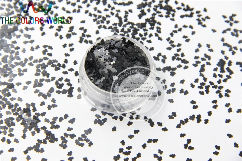 Solvent resistant Sparkles- Black Color Cloud-shaped Glitter Confetti for Nail Polish and DIY decoration 1Pack =50g