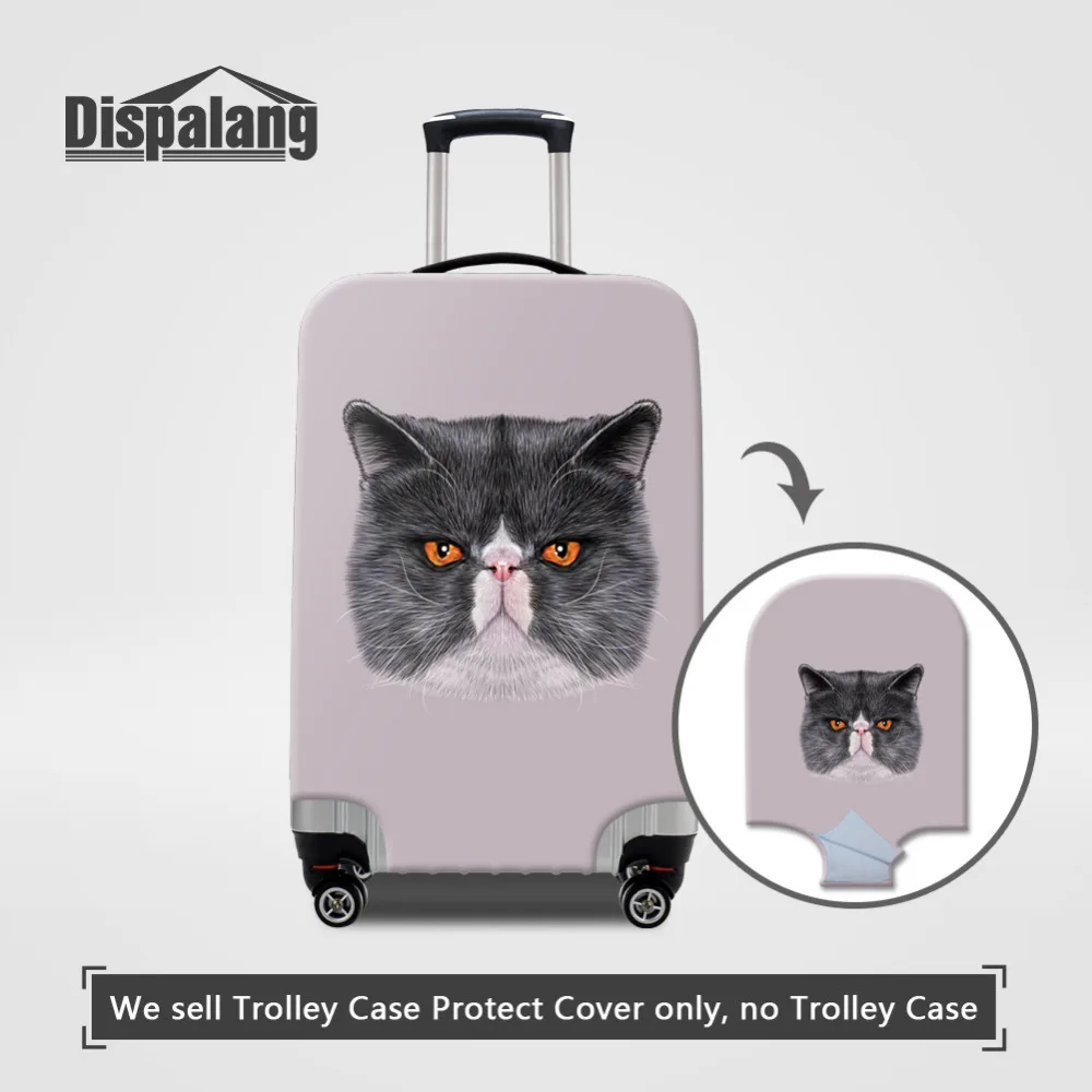 

Dispalang Thick Elastic Travel Luggage Protective Covers For 18-30 Inch Trunk Case Cat Animal Print Suitcase Dust-proof Cover