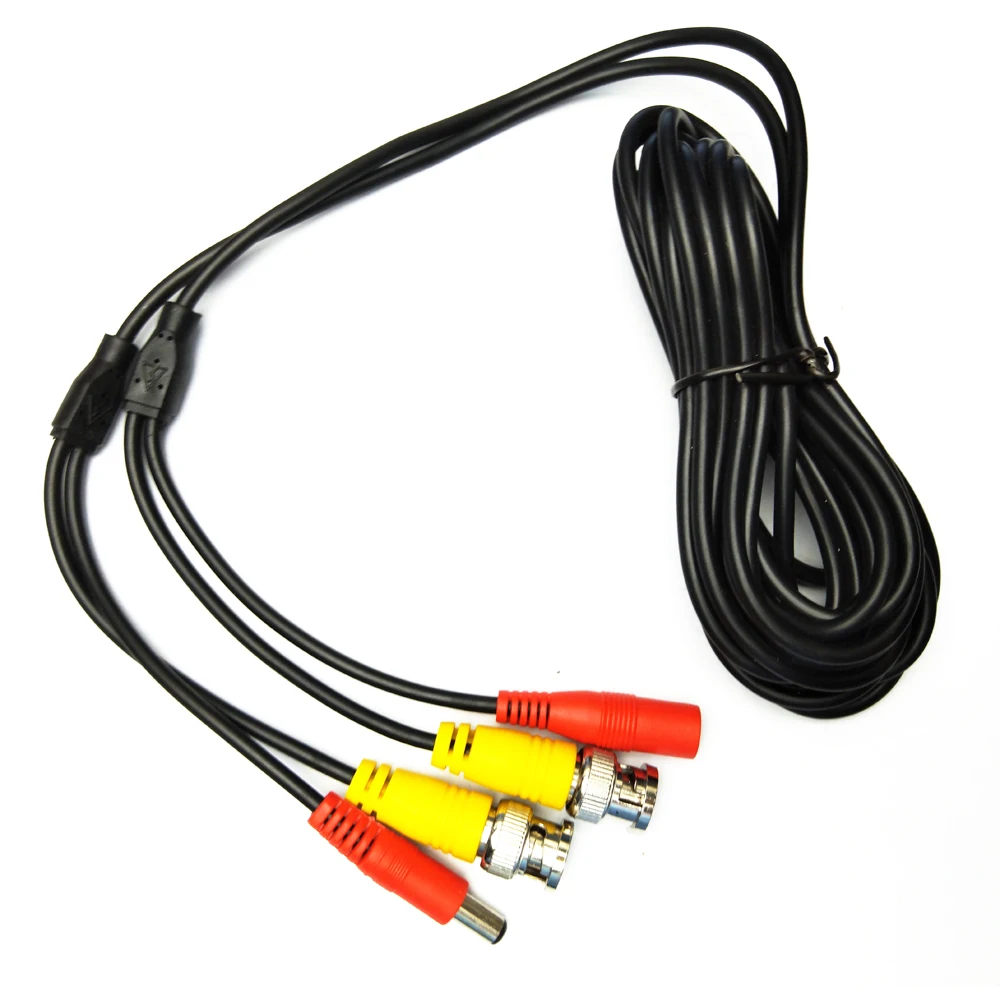 BNC Cable 5M/10M/15M/20M/30M/40M/50M Optional CCTV Video Output DC Plug Extension Cable for AHD CVI TVI Analog DVR Camera Kit