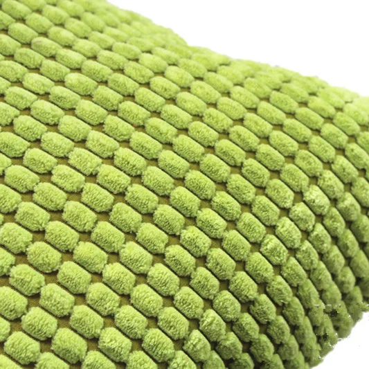Stripe Plaid Cushion Cover Soft Polyester Corduroy Plush Solid Color Pillow Case Sofa Home Decor 40 45 50 60 70 Custom