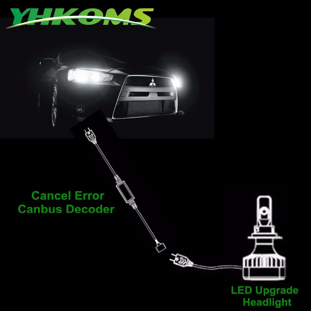 YHKOMS H4 H7 LED Canbus Decoder H1 H3 9005 H 9006 H8 H11 Error Free For LED Car Headlight Warning Canceller No Flickering