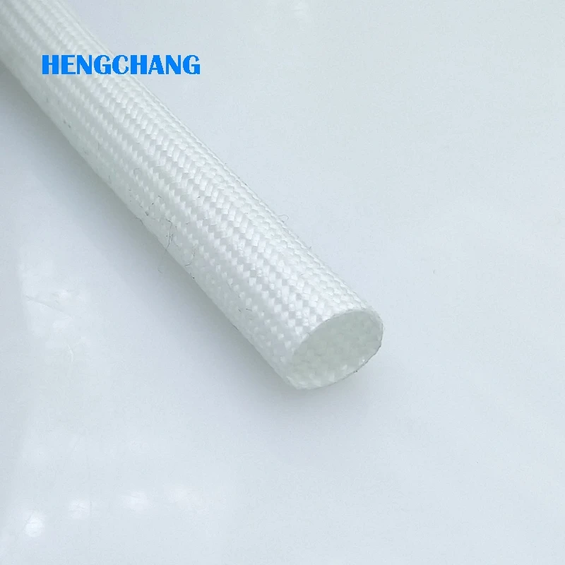 8mm Diameter High Temperature Braided Soft Chemical Fiber Tubing Insulation Cable Sleeve Fiberglass Tube High temperature casing