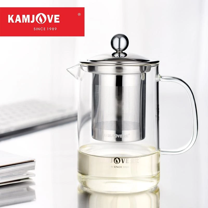 Kamjove-Elegant Tea Cup Set, Boron Silicon Glass Cup, Teapot Tea Device, Tea Set Filter