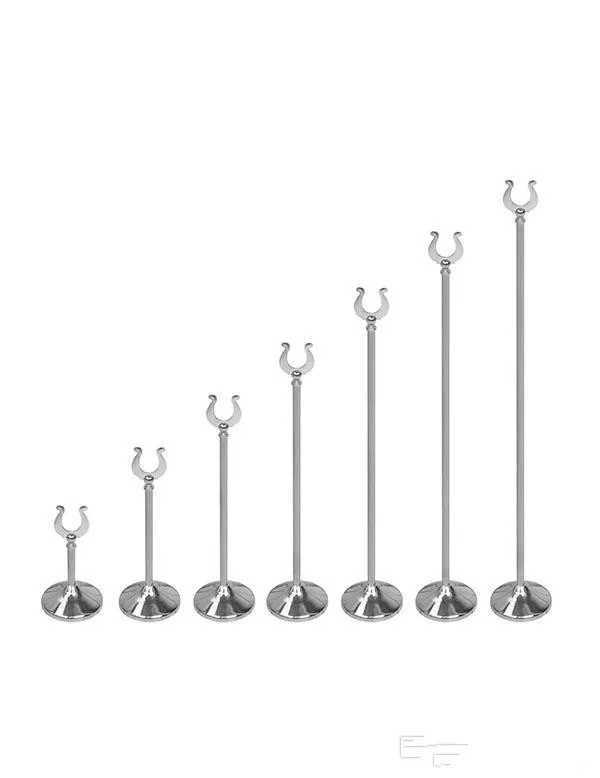 table number holder gold silver wedding table card holders U shape table decoration stainless 10-30cm table card stands image 2