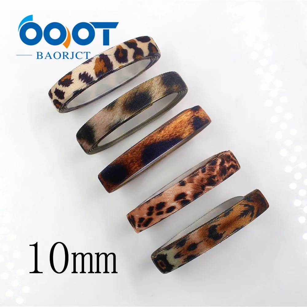 I-181109-2 Leopard Printed Velvet ribbon 5 yards DIY handmade bow gift packaging party decoration Accessories