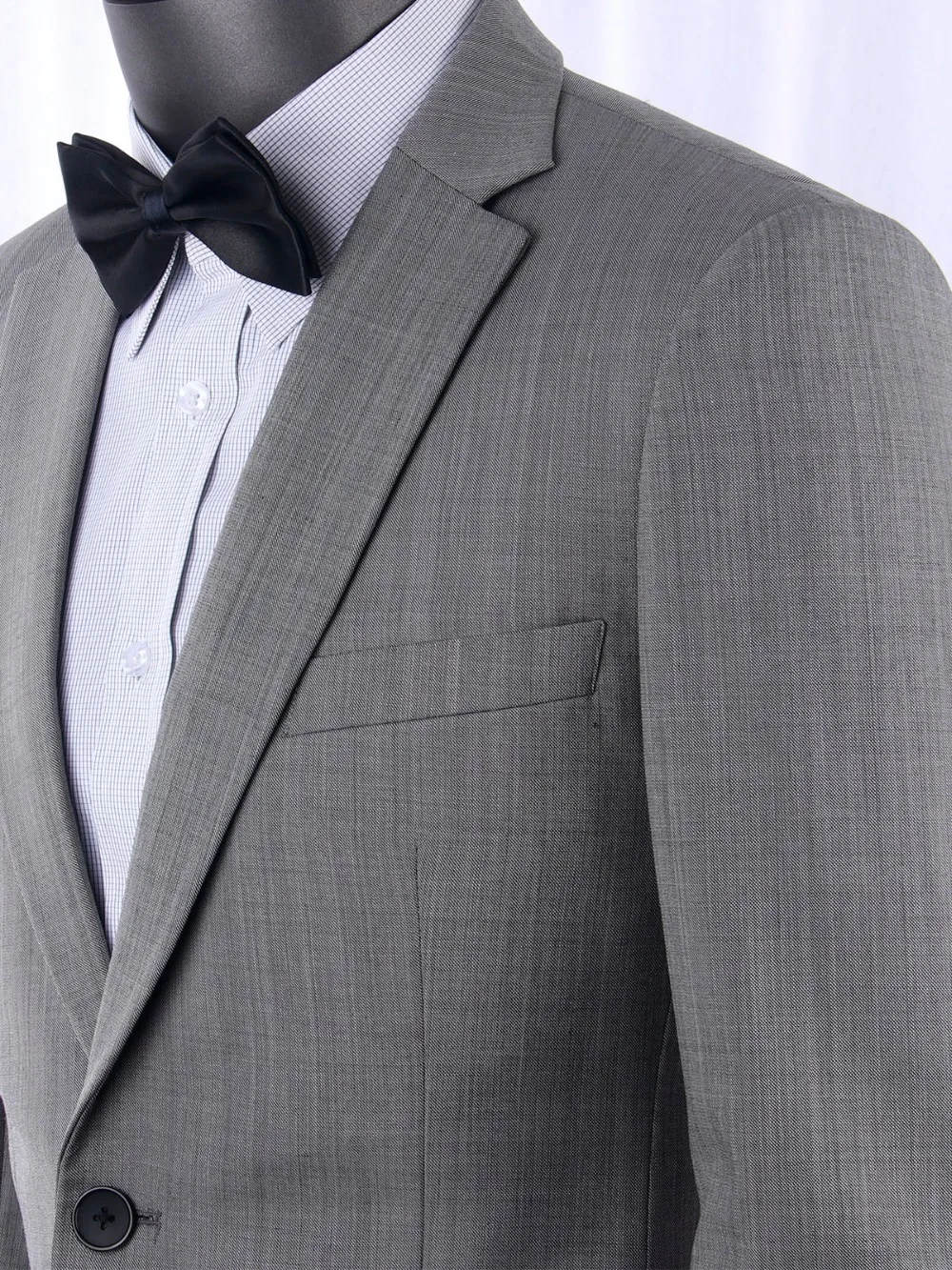 Summer Suit Light Weight Grey Sharkskin Business Men Suits Tailor Made Suit Slim Worsted Wool Blend Custom Wedding Suits For Men