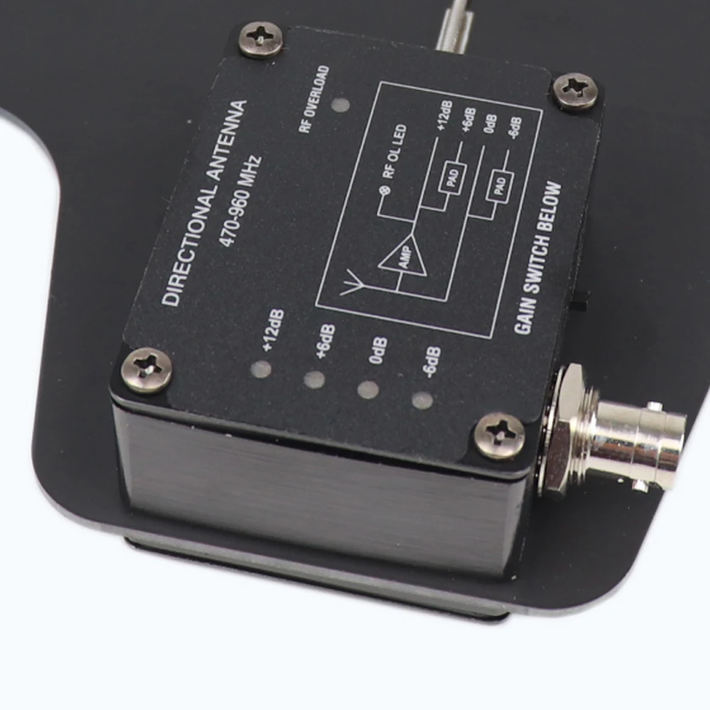 LCZ Audio Wireless Receiver W/ Active Directional Antenna UA874 UHF Antenna  Integrated Amp (470-950MHz) for wireless mic