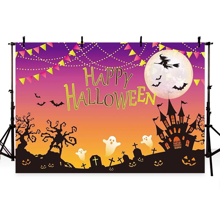Pano de fundo para festas halloween, pano de fundo personalizado para festas e feriados
