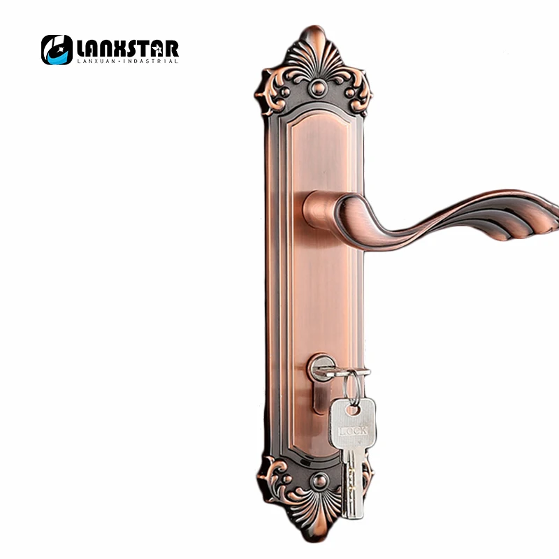 

Europe Style Hard Strength Zinc Alloy Handle Lock Indoor Locks Anti-theft Mute Lockcore with Bearing Door-lock