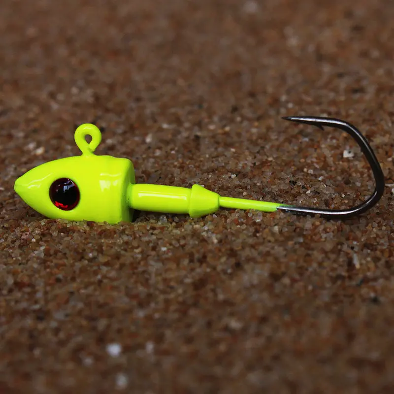 High Quality Fish Jig Head Hooks Fishing Glow Soft Lure Bait DIY Hooks Soft Baits Rig 7g 14g 21g 28g 45g Lot 3 Pieces SALE