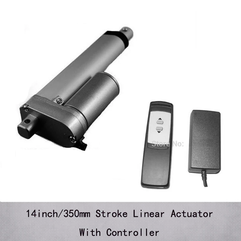 

Electric linear actuator 24v with 14inch/350mm stroke, 1000N/100kgs load recliner chair linear actuator with controller