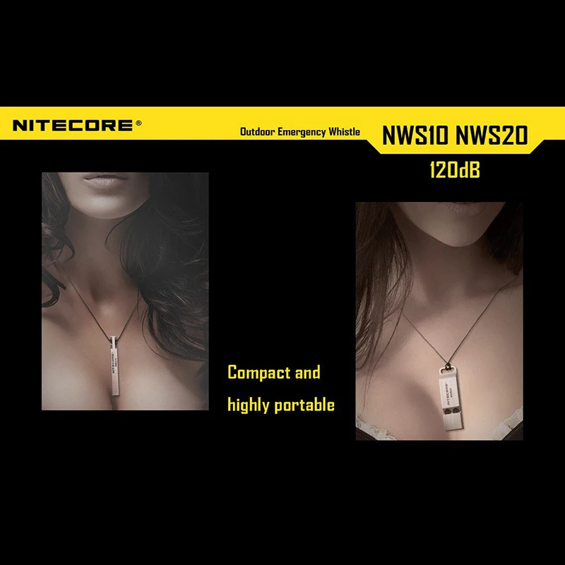 Nitecore NWS10 Attractive, Durable and Portable Outdoor Emergency Whistle