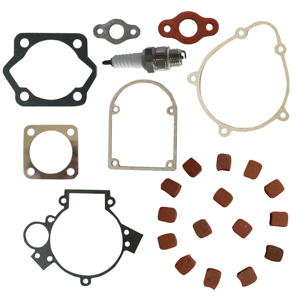 

15pcs Spark Plug & Square Clutch Pads & Gasket Kit For 80cc Motorized Bicycle