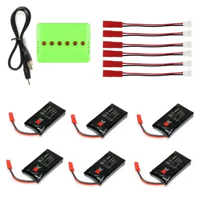 

EBOYU XK X250 RC Quadcopter Spare Parts 3.7V 780mAh 6 X Lipo Battery & 1 X Battery Charger