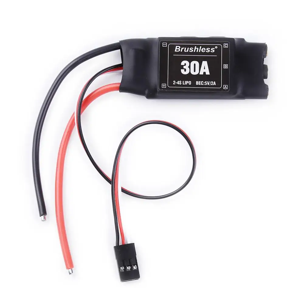 Contrôleur de vitesse électrique XXD sans balais 30A ESC 2-4S avec 5V 2A BEC pour avion hélicoptère Multicopter Rc