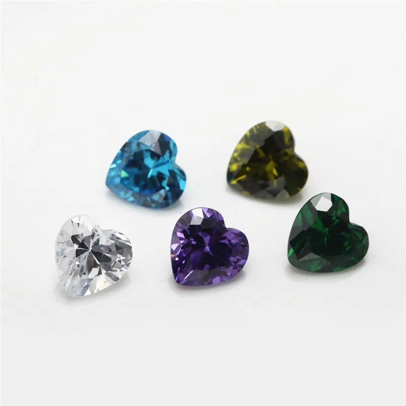 15 stücke lose cz 1 stücke pro Farben Zirkonia Stein Herzform synthetische Edelsteine Größe 4x4 ~ 9x9mm – Detail 6