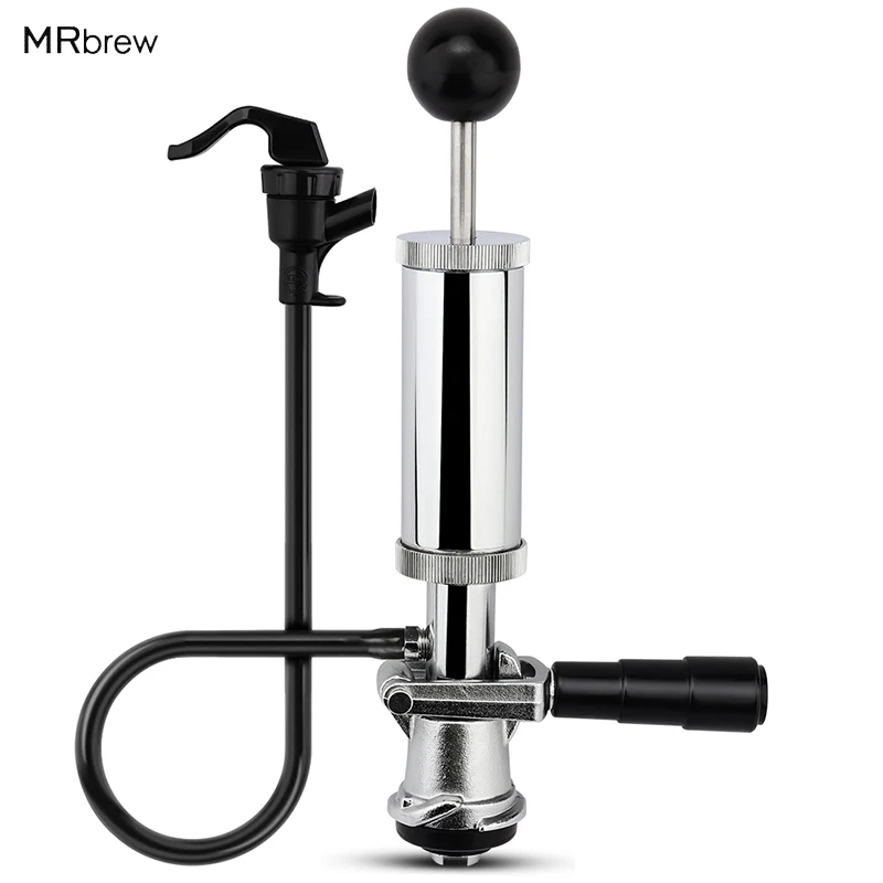 

Beer Keg Coupler Party Pump D system 4 Inch Draft Beer Picnic Tap, Heavy Duty Keg Party Tap Stainless Steel Chrome Pump