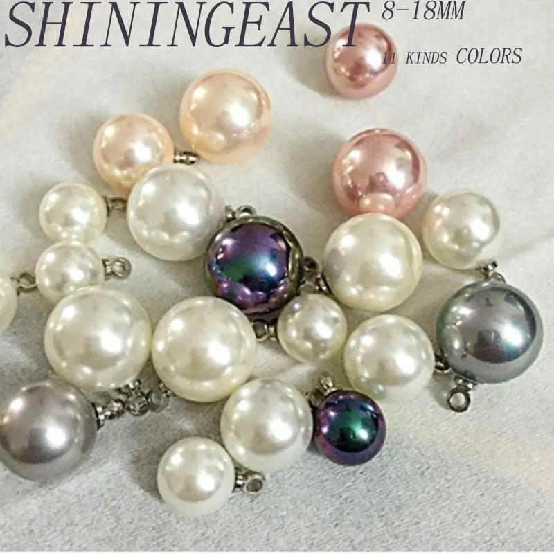 8/10/11.5/14/16/18 mm 15pcs/lot natural pearl buttons sewing accessories diy buttons decorative buttons shirt buttons22