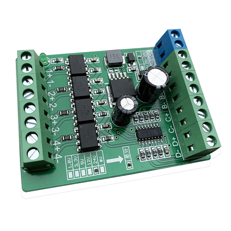 Collector-To-Differential Single-Ended To Differential Single-Chip Encoder PLC Pulse Signal 1.8V ~ 24V To Differential Module